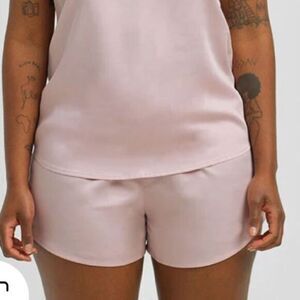 NWOT Ettitude Women’s Rose Pink Sateen Lounge Pajama Shorts Bamboo - Size XL